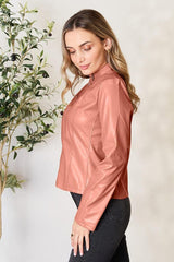 Mock Neck Zip Up Jacket - Flyclothing LLC