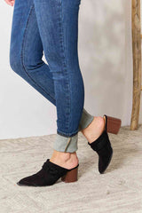 East Lion Corp Pointed-Toe Braided Trim Mules - Flyclothing LLC