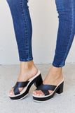 Weeboo Cherish The Moments Contrast Platform Sandals in Black - Flyclothing LLC