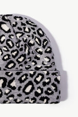 Leopard Pattern Cuffed Beanie - Trendsi