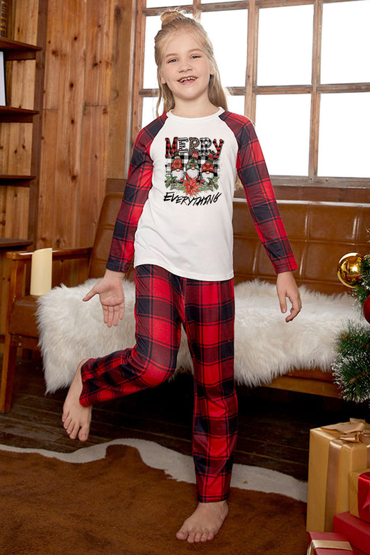 MERRY EVERYTHING Graphic Top and Plaid Pants Set