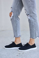 Forever Link Flat Round Toe Lace-Up Sneakers - Flyclothing LLC