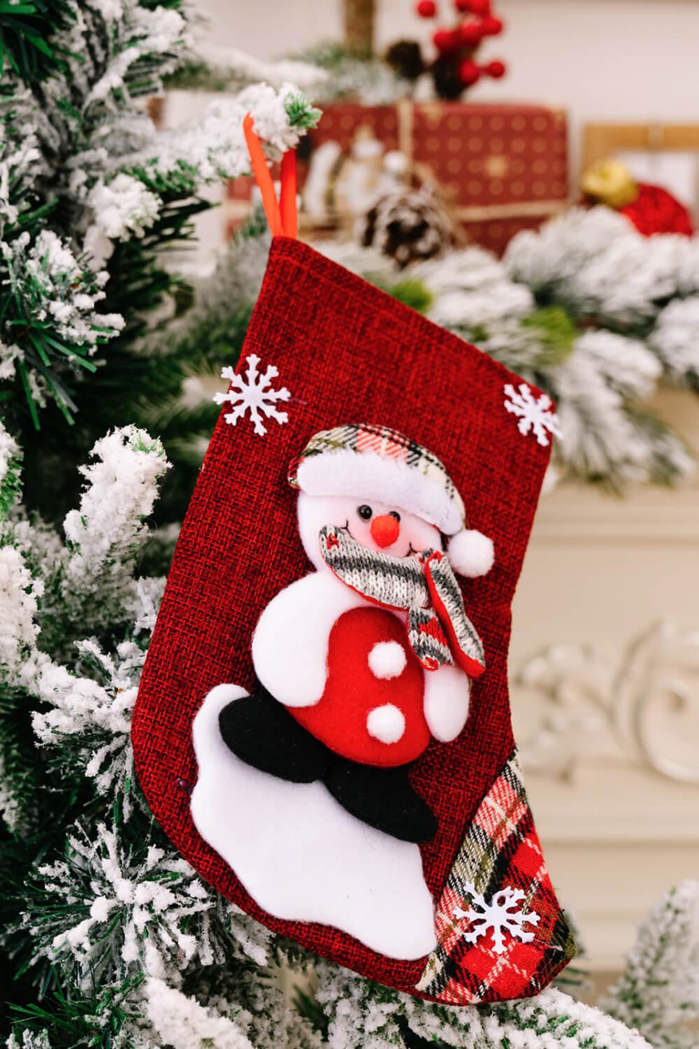 4-Pack Snowflake Christmas Stocking Hanging Widgets - Flyclothing LLC