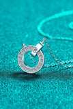 Moissanite Pendant Rhodium-Plated Necklace - Flyclothing LLC