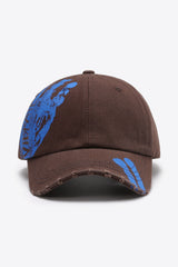 VIBRA Graphic Distressed Adjustable Baseball Cap - Flyclothing LLC