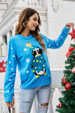 Christmas Penguin Graphic Sequin Sweater - Flyclothing LLC