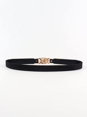 Zinc Alloy Buckle Elastic PU Belt - Flyclothing LLC