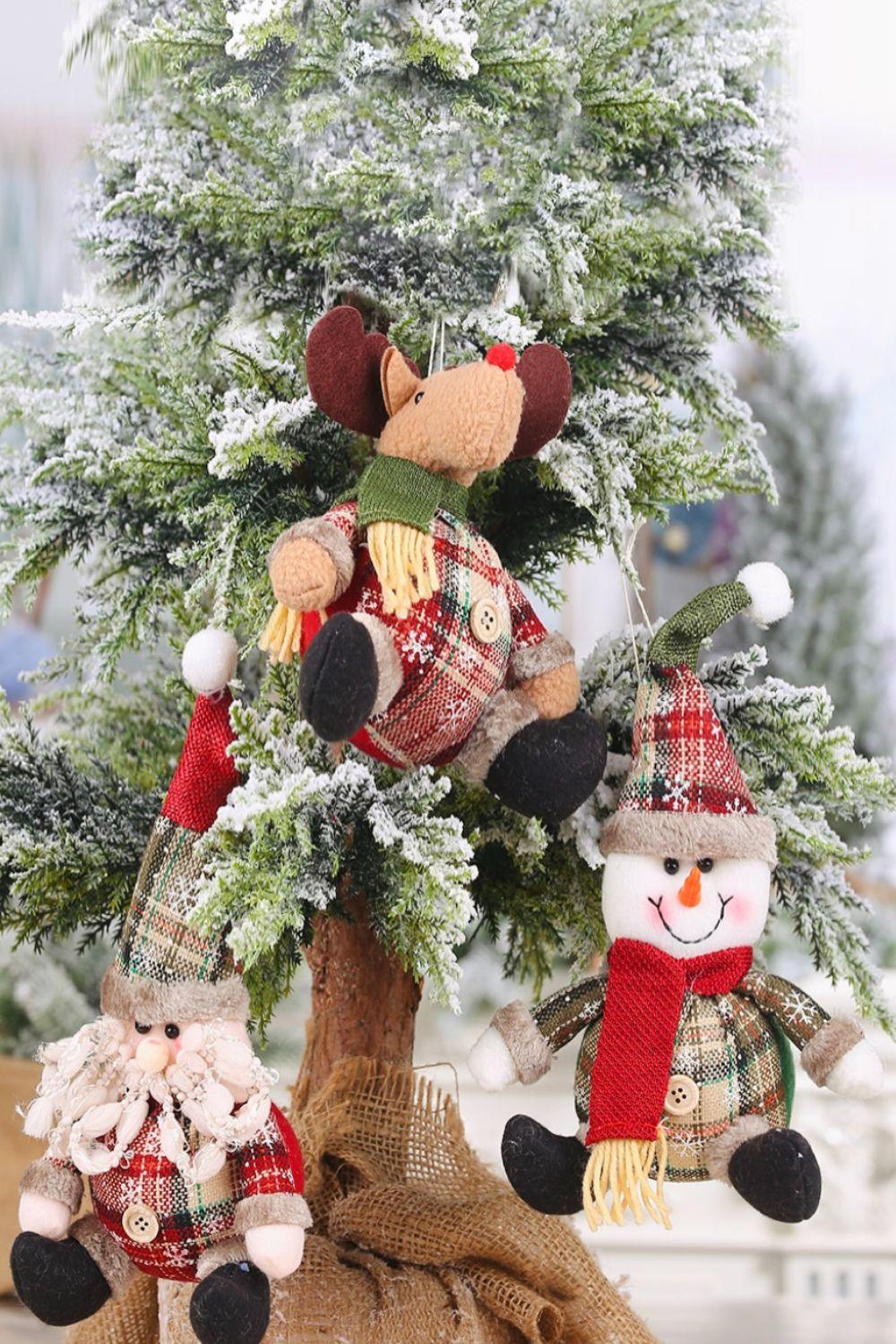 3-Pack Plush Christmas Figure Ornaments - Flyclothing LLC