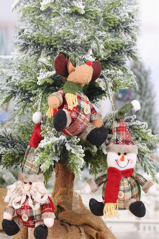 3-Pack Plush Christmas Figure Ornaments - Flyclothing LLC