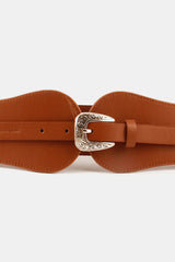 Wide Elastic Belt with Alloy Buckle - Flyclothing LLC