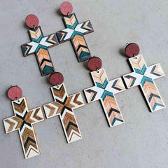 Cross Drop Earrings - Trendsi