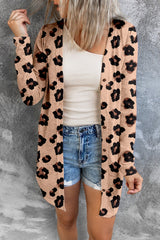 Printed Button Front Longline Cardigan - Flyclothing LLC