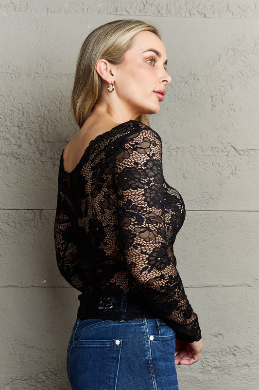 Ninexis Be Kind Off The Shoulder Lace Top - Flyclothing LLC