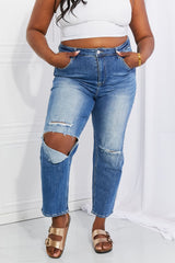 RISEN Full Size Emily High Rise Relaxed Jeans - Flyclothing LLC