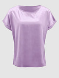 Round Neck Short Sleeve T-Shirt - Flyclothing LLC