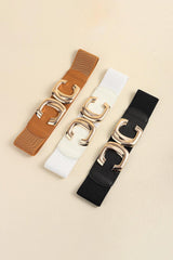 Zinc Alloy Buckle Elastic Wide Belt - Flyclothing LLC