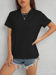 Round Neck Short Sleeve T-Shirt - Flyclothing LLC