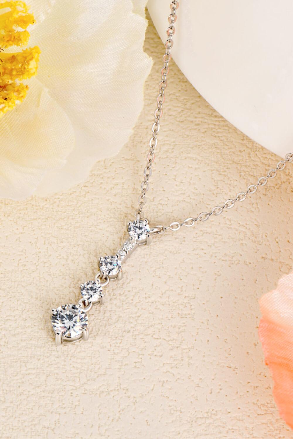 Keep You There Multi-Moissanite Pendant Necklace - Flyclothing LLC