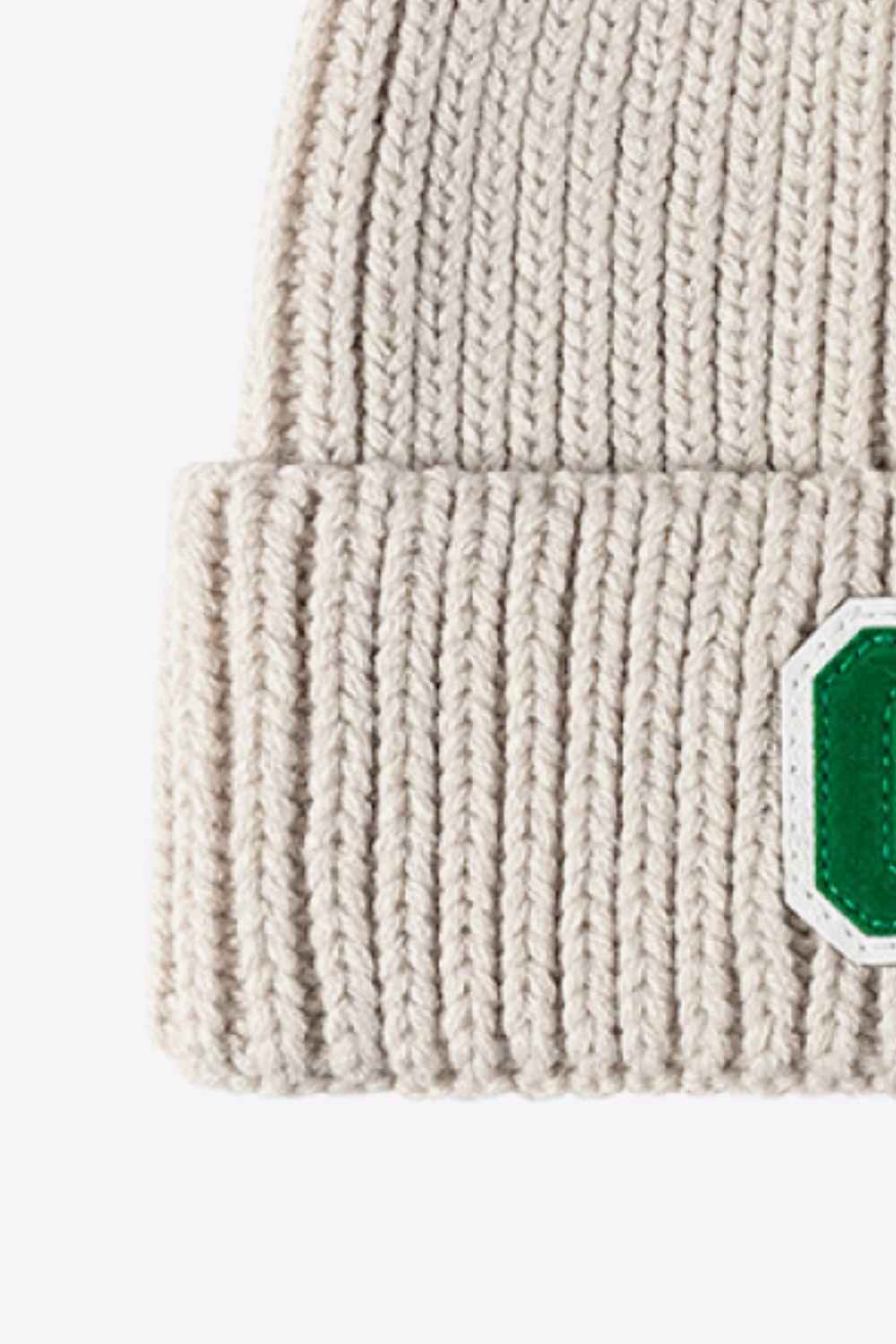 Letter C Patch Cuffed Beanie - Flyclothing LLC