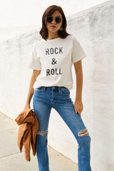 Simply Love Full Size ROCK & ROLL Short Sleeve T-Shirt - Flyclothing LLC