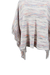 Round Neck Fringe Detail Sleeve Poncho – Flyclothing LLC