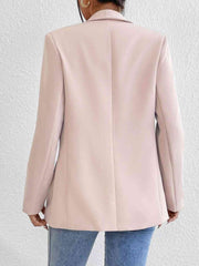 Shawl Collar Long Sleeve Blazer - Flyclothing LLC