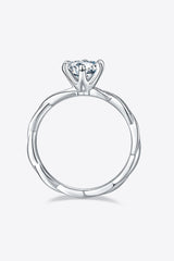 1 Carat Moissanite 925 Sterling Silver Ring - Flyclothing LLC