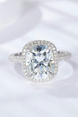 6 Carat Moissanite Halo Ring - Flyclothing LLC