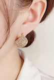 Inlaid Cubic Zirconia Brass Earrings - Flyclothing LLC