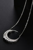 1.8 Carat Moissanite Crescent Moon Shape Pendant Necklace - Flyclothing LLC