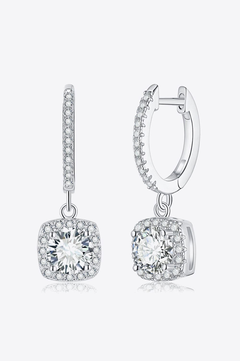 Moissanite Huggie Drop Earrings - Flyclothing LLC