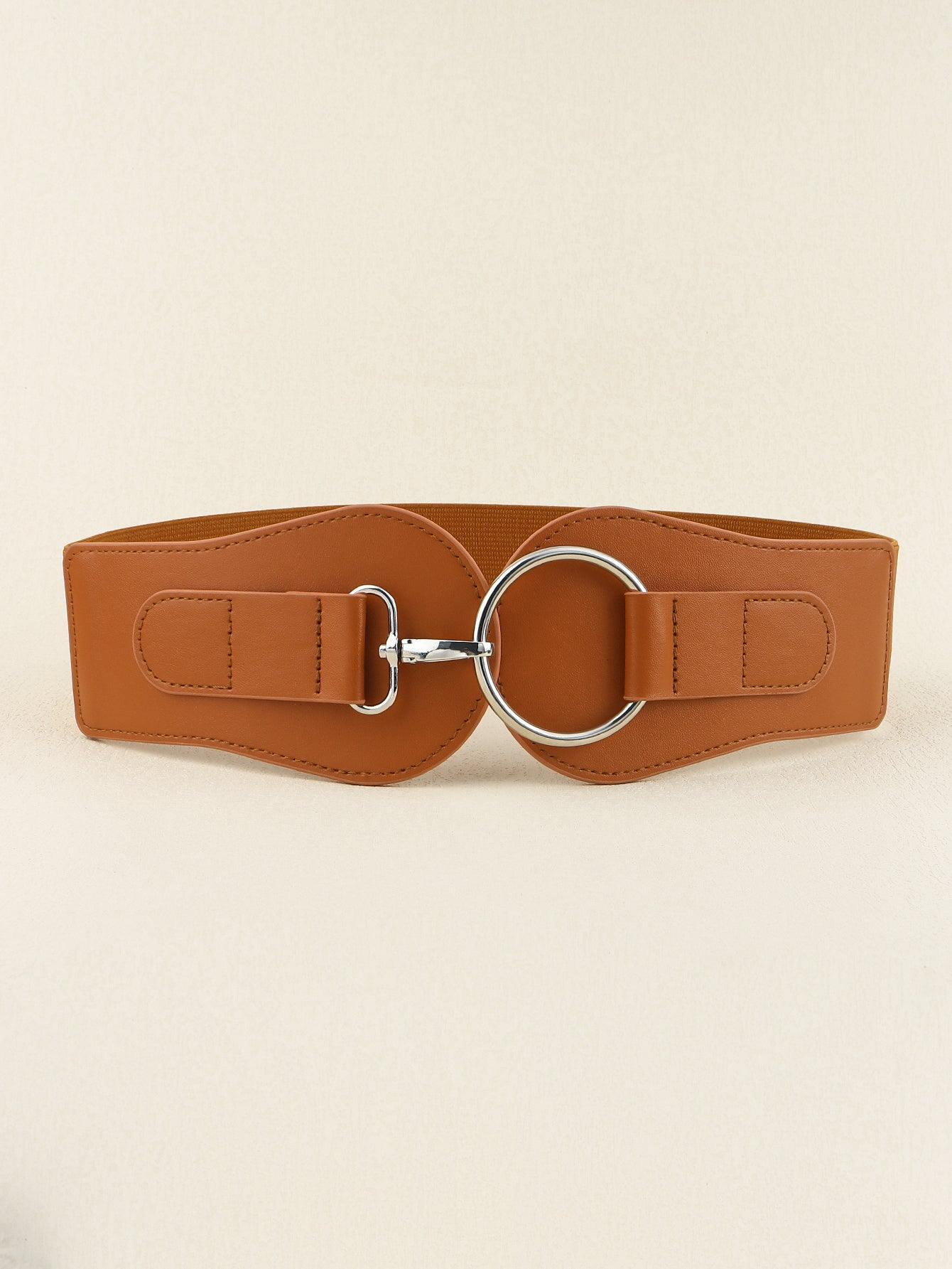 PU Elastic Wide Belt - Flyclothing LLC