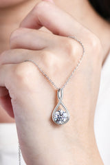 2 Carat Moissanite 925 Sterling Silver Necklace - Flyclothing LLC