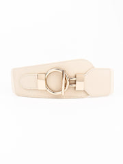 PU Elastic Wide Belt with Alloy Buckle - Flyclothing LLC