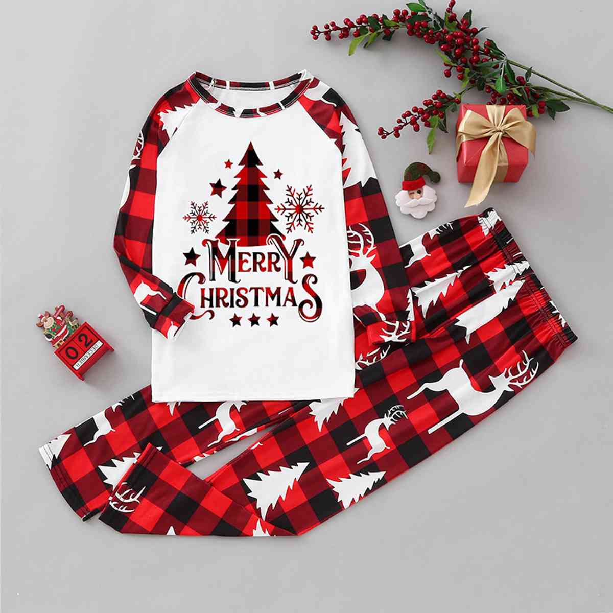 MERRY CHRISTMAS Graphic Top and Pants Set - Flyclothing LLC