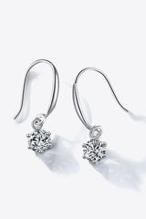 2 Carat Moissanite 6-Prong Drop Earrings - Trendsi