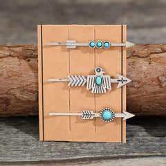 3 PCS/Set Artificial Turquoise Hair Pins - Flyclothing LLC