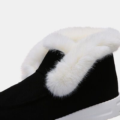 Furry Suede Snow Boots - Flyclothing LLC