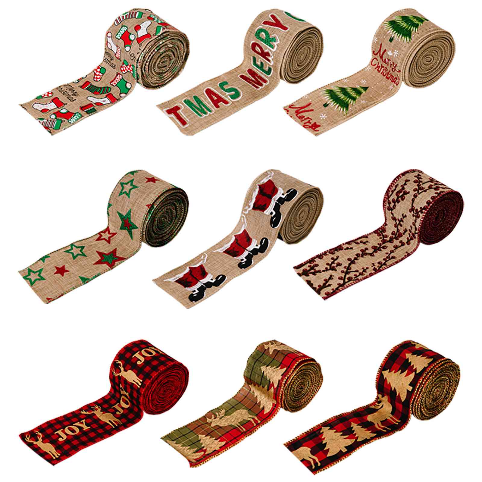 Christmas Polyester Ribbon - Trendsi