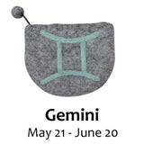 Felt Gemini Zodiac Coin Purse - Global Groove - Global Groove