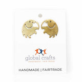 Elephant Brass Stud Earrings - Flyclothing LLC