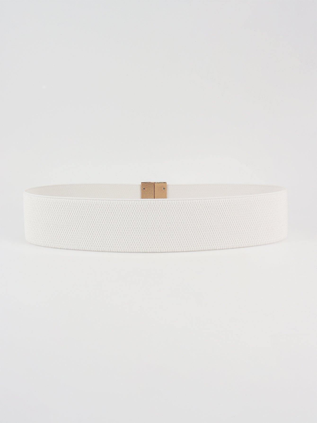 Alloy Buckle Elastic Belt - Trendsi