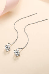 2 Carat Moissanite 925 Sterling Silver Threader Earrings - Trendsi