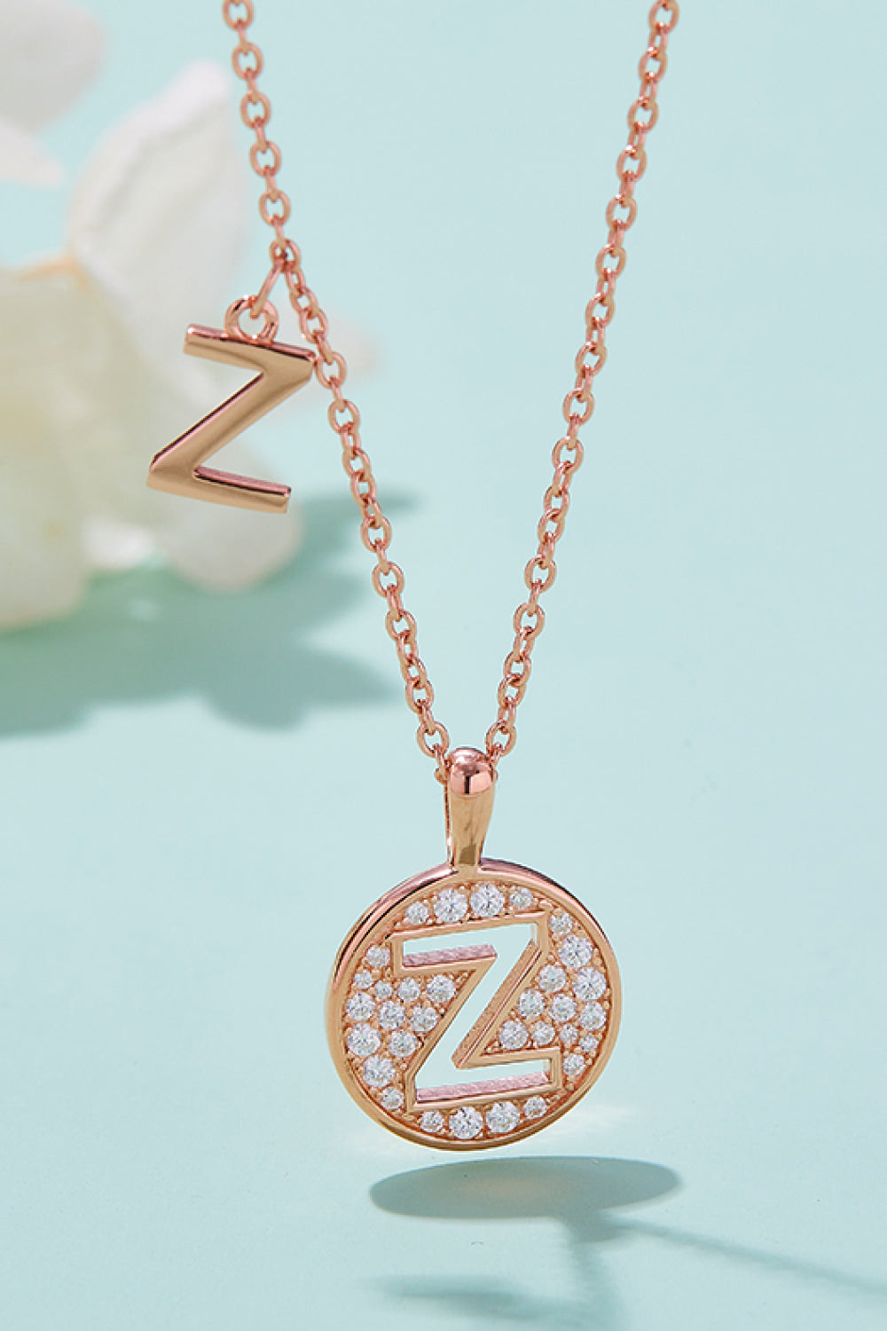 Moissanite U to Z Pendant Necklace - Flyclothing LLC