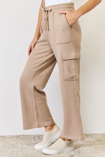 RISEN High Waist Cargo Wide Leg Pants - Flyclothing LLC