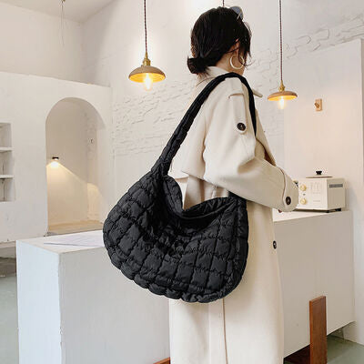 Large Quilted Shoulder Bag - Flyclothing LLC