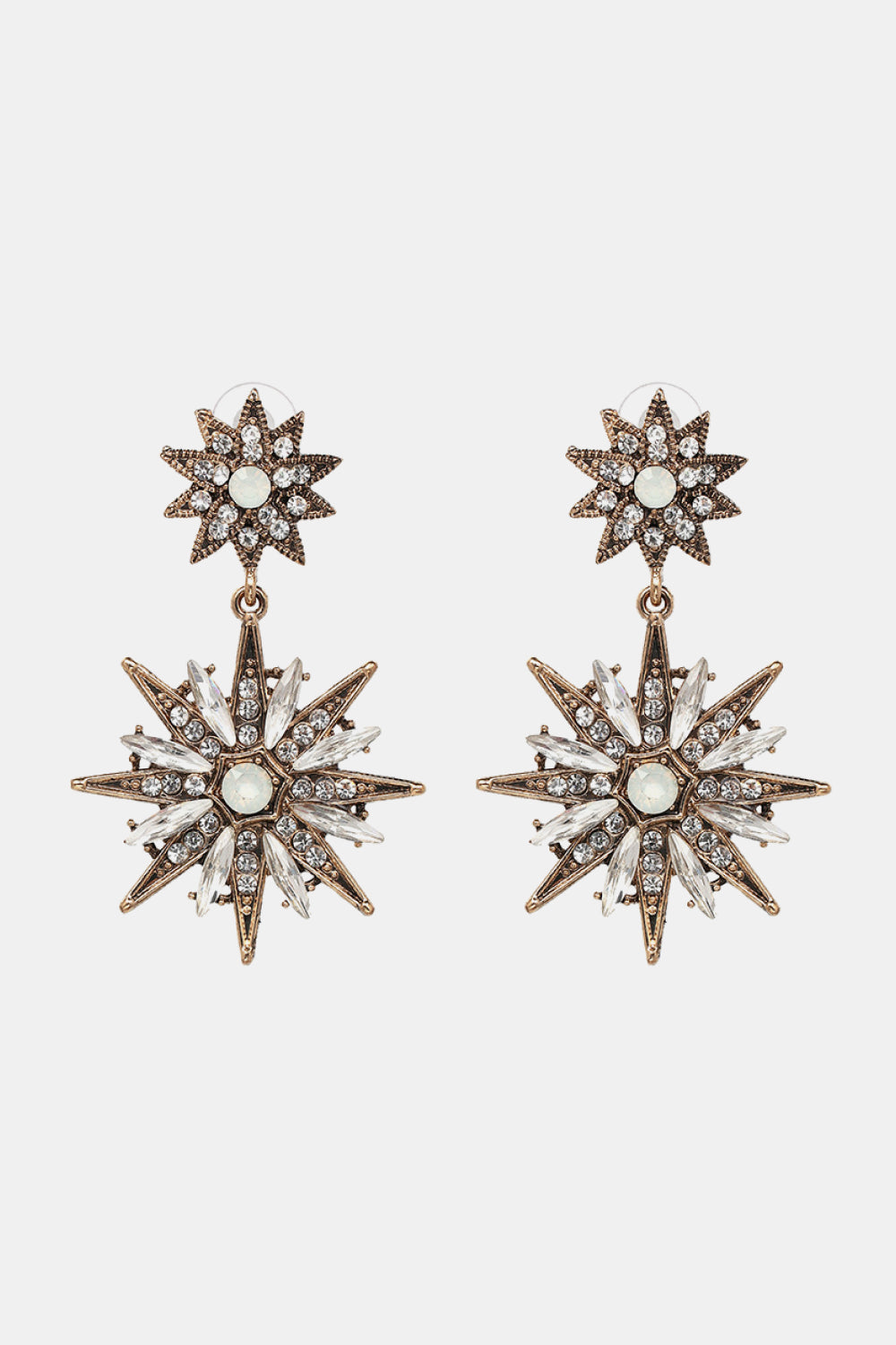 Zinc Alloy Star Shape Dangle Earrings - Flyclothing LLC