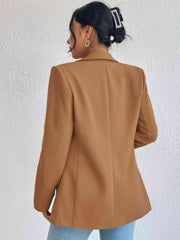 Shawl Collar Long Sleeve Blazer - Flyclothing LLC