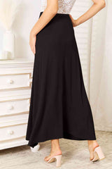 Double Take Full Size Soft Rayon Drawstring Waist Maxi Skirt Rayon - Flyclothing LLC