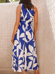 Printed Ruched One Shoulder Dress - Flyclothing LLC